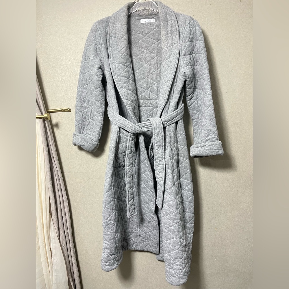 Gray Quilted Robe